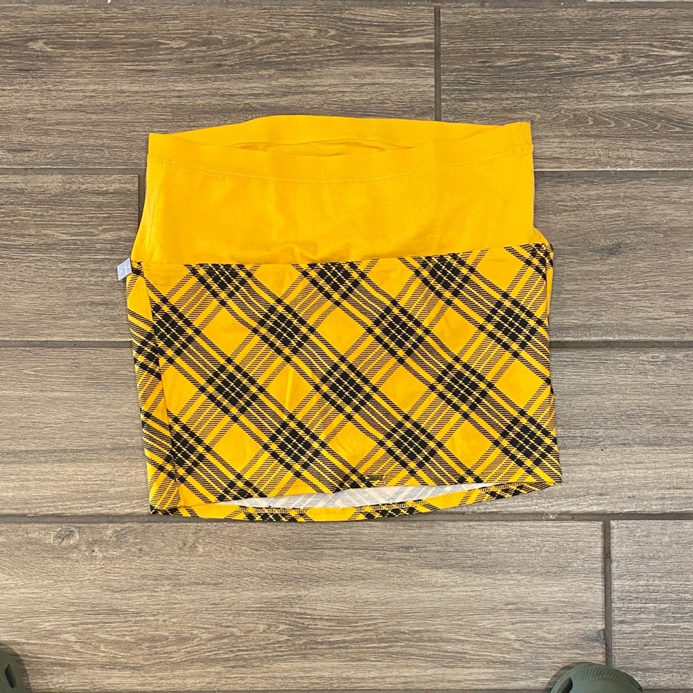 PINK Victoria's Secret Yellow Plaid Crop Top - Picture 2 of 6